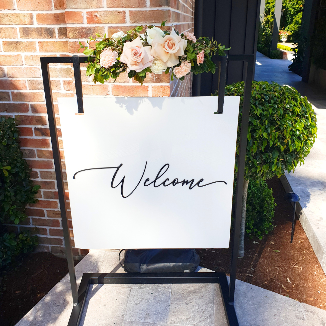 Welcome Sign Flowers