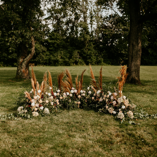 Grounded Floral Arch